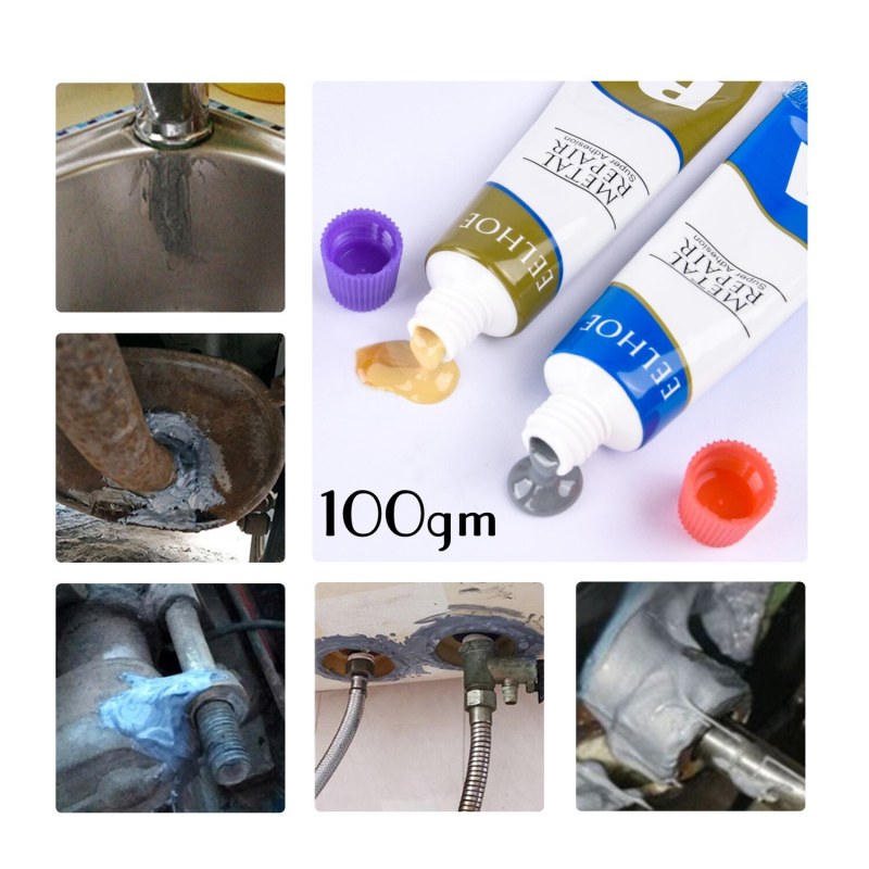 100g Waterproof Metal Repair Paste A&B – Heat & Cold Resistant Cold Weld Adhesive Gel
