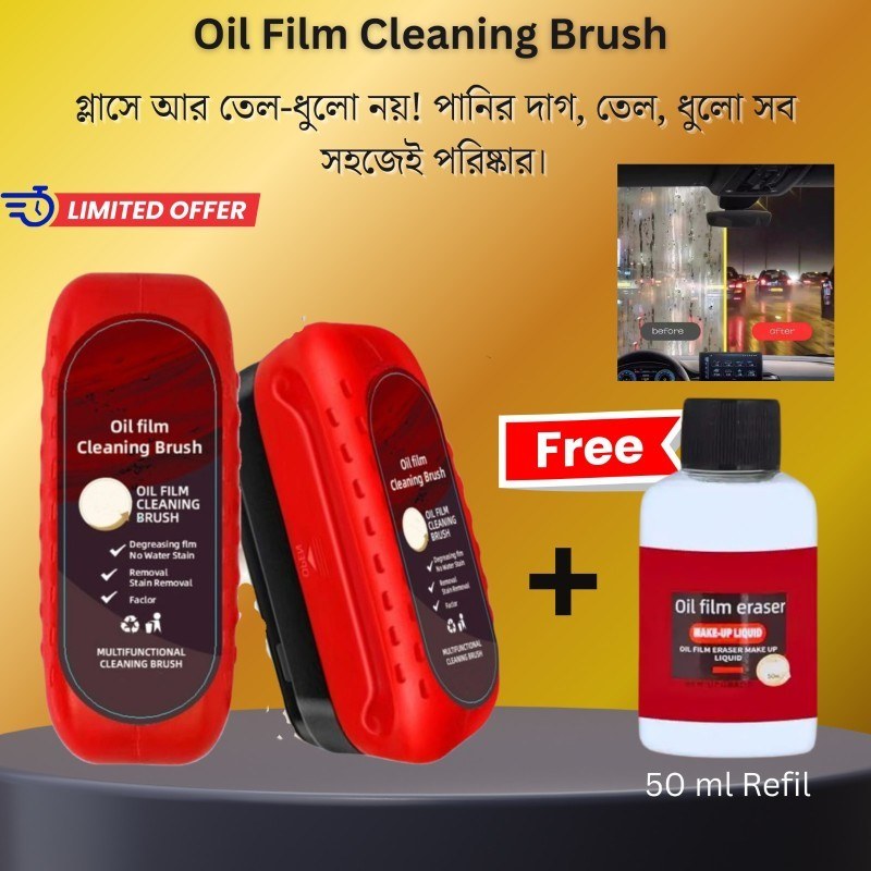 Car Glass Oil Film Remover – Windshield Cleaner & Automotive Glass Water Spot Removal Fluid