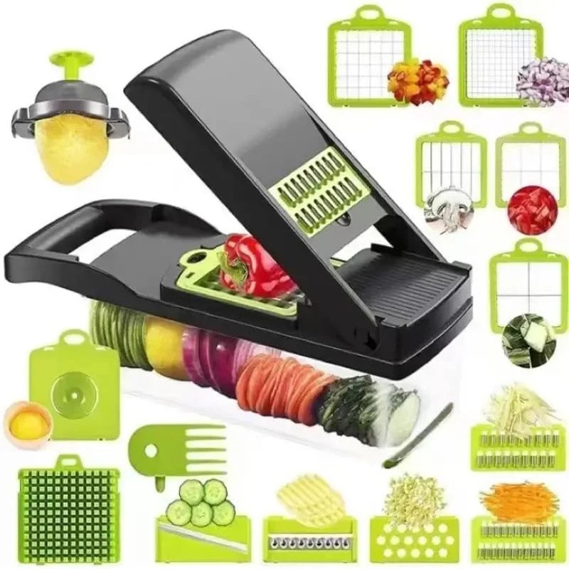 16 in 1 Vegetable Cutter & Grater | Multifunctional Cheese, Carrot, Tomato & Onion Shredder