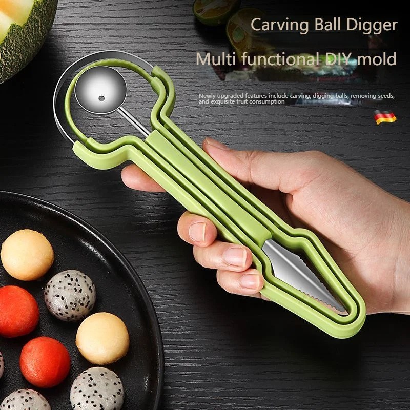 4 in 1 Fruit Carving Knife Cutter | Fruit Platter Decorator & Pulp Separator Tool