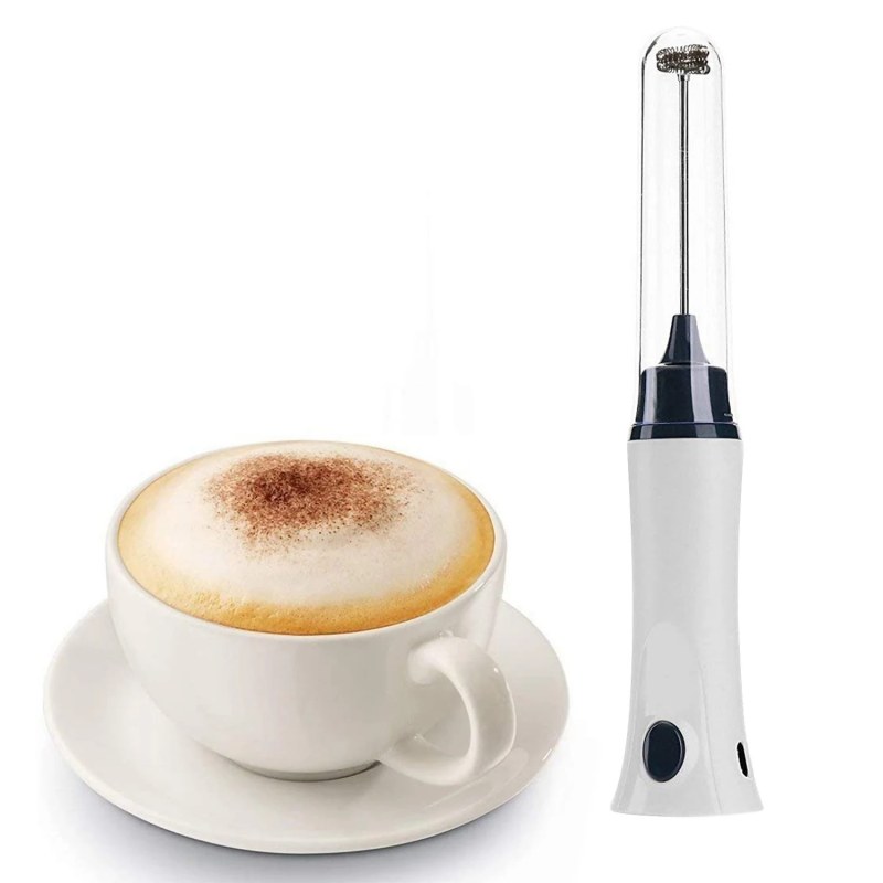 Handheld Electric Coffee Mixer – Automatic Milk Frother, Mini Egg Beater & Drink Whisk with Cover