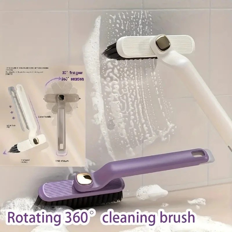Multipurpose Bathroom Tile & Floor Gap Cleaning Brush – Rotating Crevice Grout Cleaner