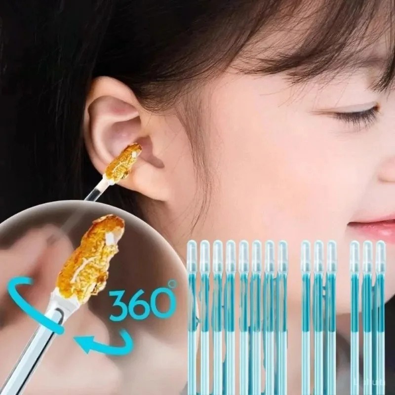 24 Pcs Reusable Silicone Sticky Ear Picks | Washable Ear Wax Remover for Adults & Kids